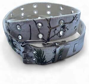 Realtree Camo Double Prong Grommet Belt Adjustable Up to 42" Outdoor Y2K
